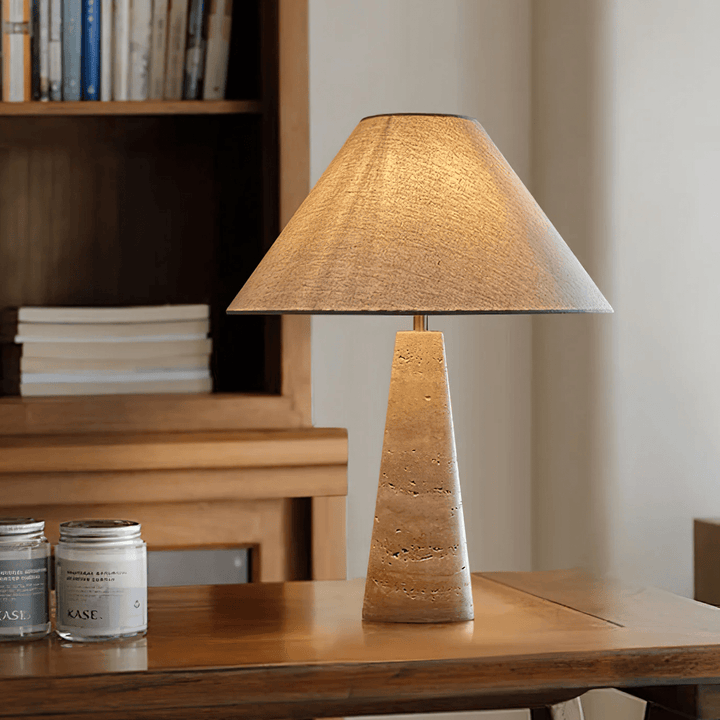 Travertine Column Table Lamp - Vakkerlight