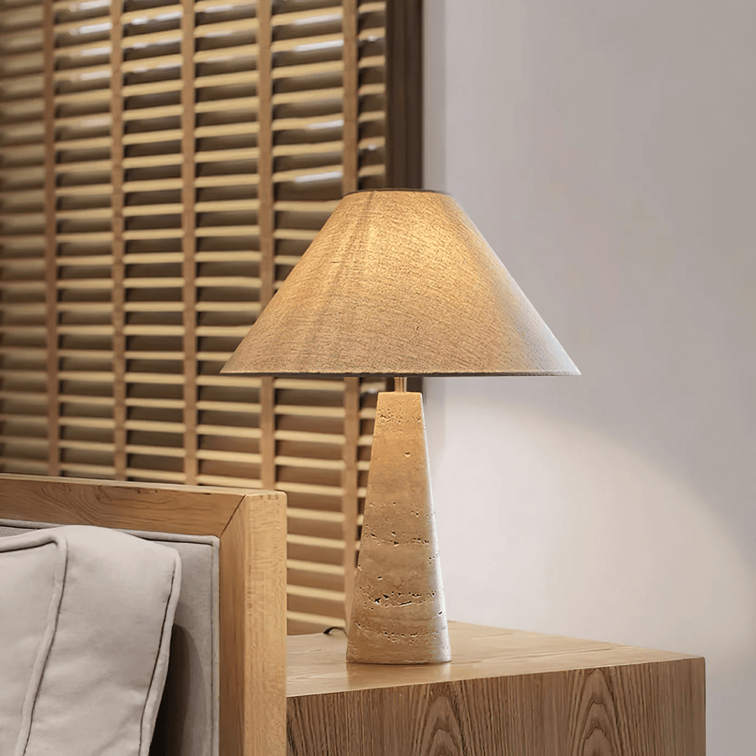 Travertine Column Table Lamp - Vakkerlight
