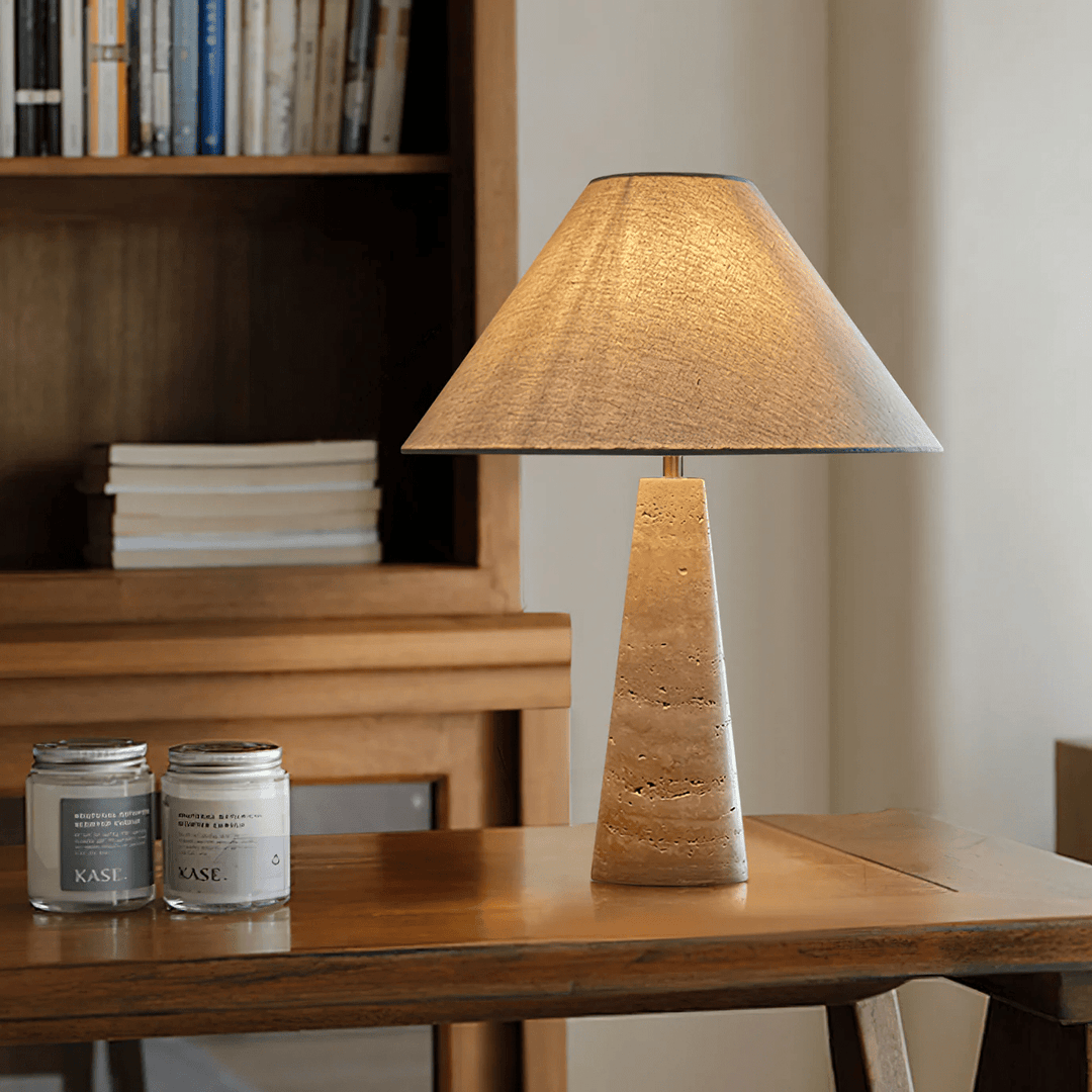 Travertine Column Table Lamp - Vakkerlight