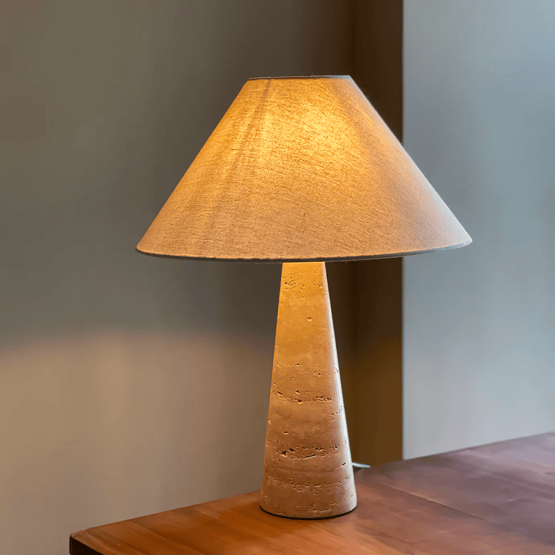 Travertine Column Table Lamp - Vakkerlight
