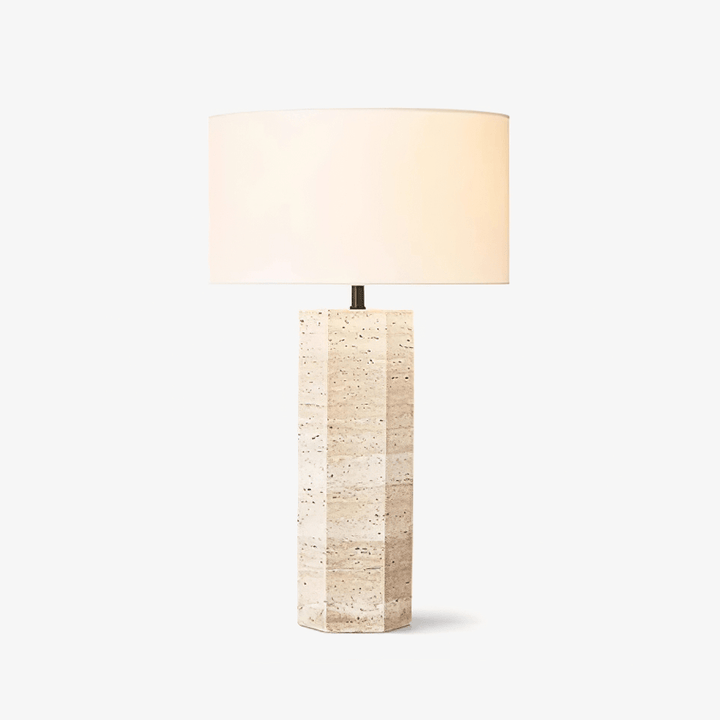 Travertine Column Table Lamp - Vakkerlight