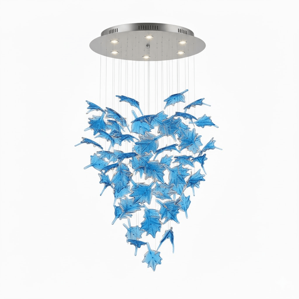Multicolor Crystal Maple Leaf Chandelier - Vakkerlight