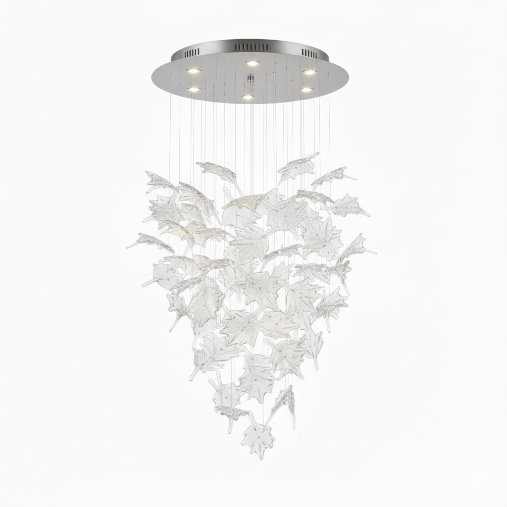 Multicolor Crystal Maple Leaf Chandelier - Vakkerlight