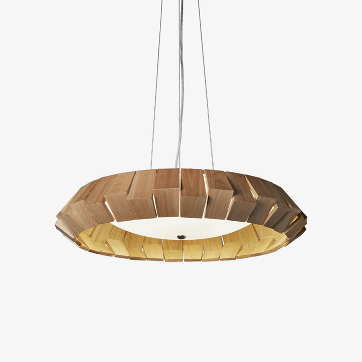 Wooden Patchwork Ring Chandelier - Vakkerlight