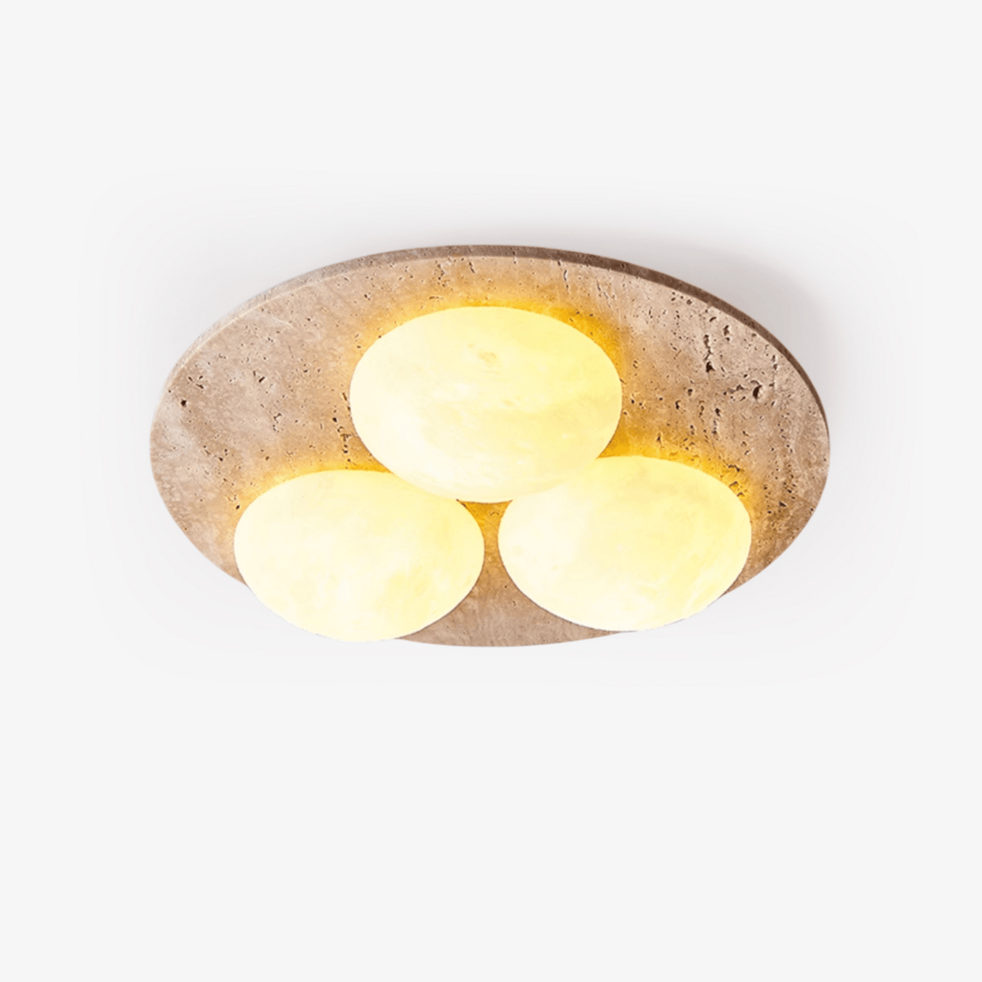 Trio Travertine Ceiling Light - Vakkerlight