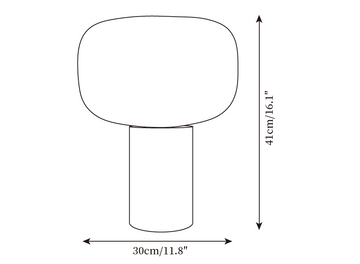 Lampe de table Noak — Plans cotés 2