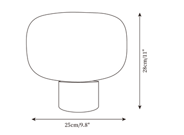 Lampe de table Noak — Plans cotés 1