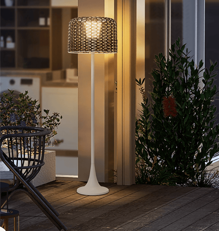 Callum Woven Solar Floor Lamp - Vakkerlight