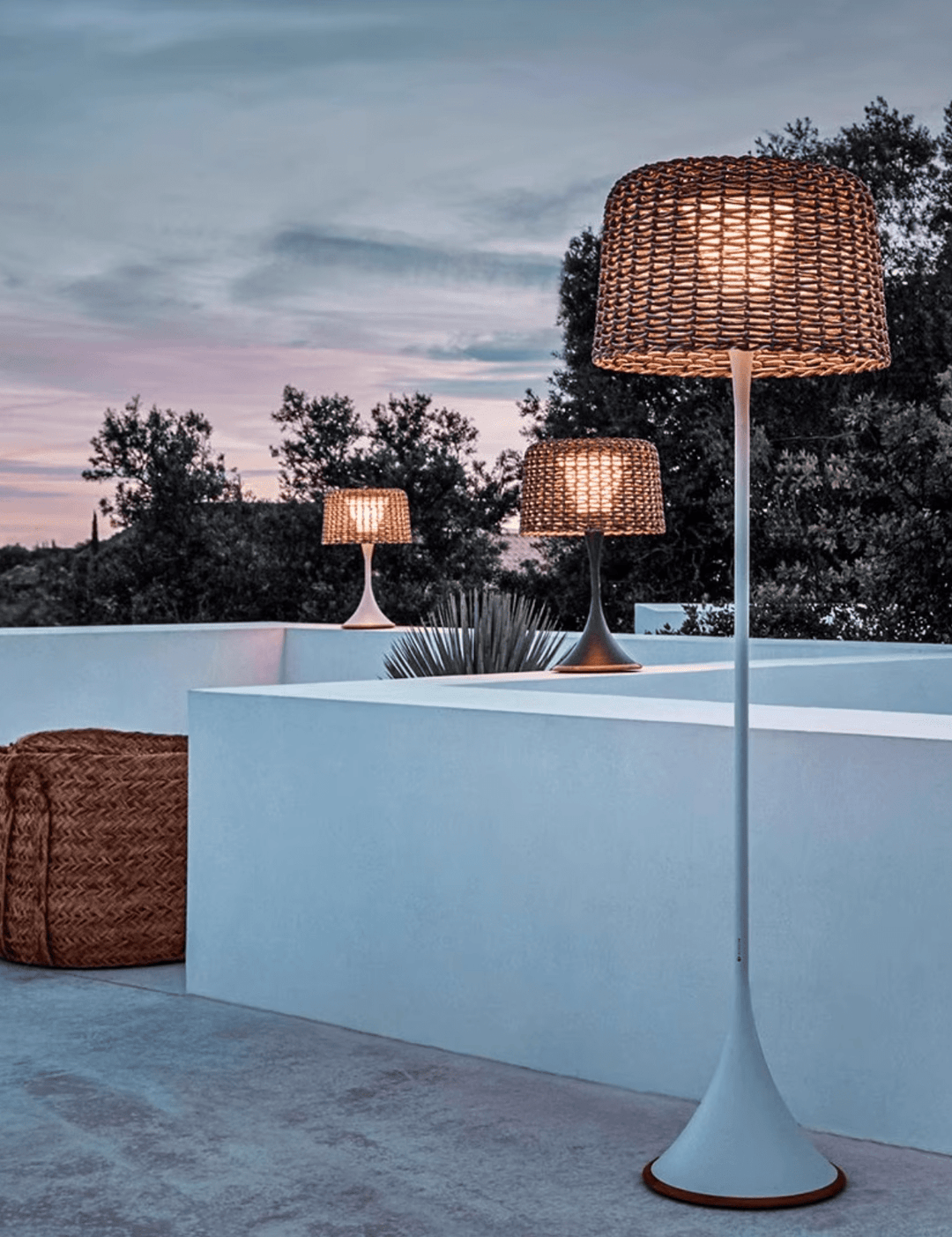 Callum Woven Solar Floor Lamp - Vakkerlight