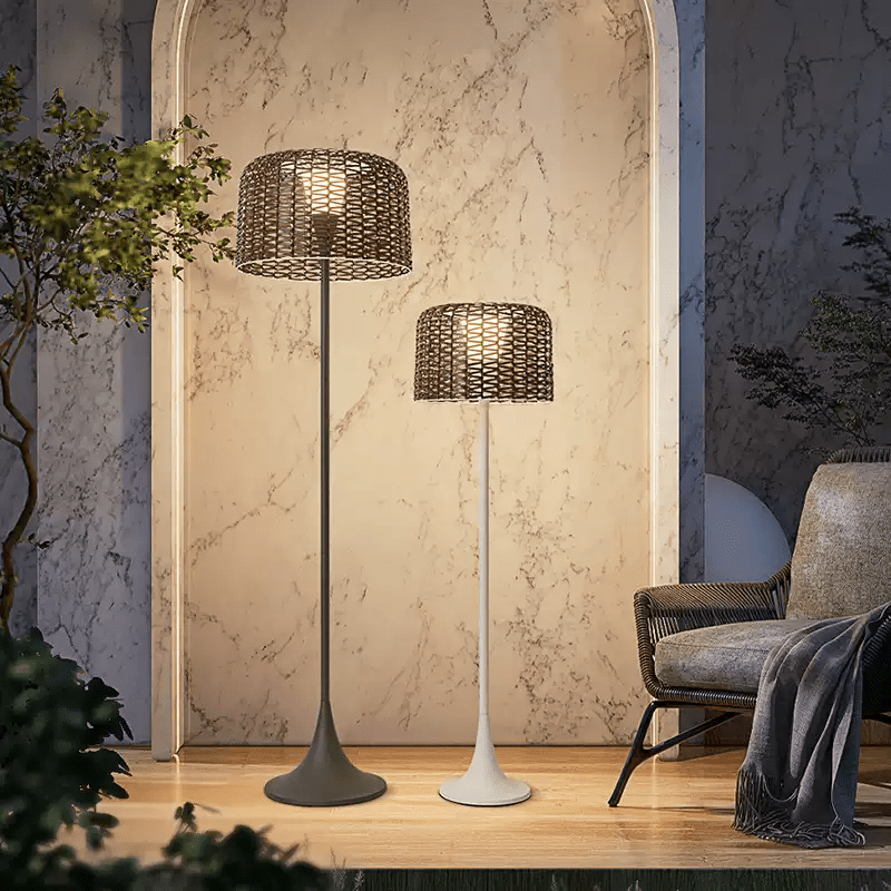Callum Woven Solar Floor Lamp - Vakkerlight