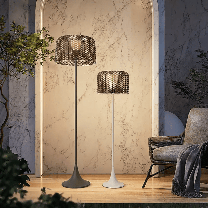 Callum Woven Solar Floor Lamp - Vakkerlight