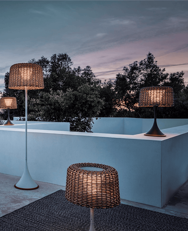 Callum Woven Solar Floor Lamp - Vakkerlight