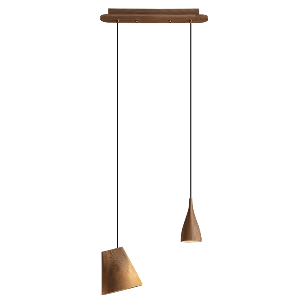 Nordic Tilted Wood Pendant Light - Vakkerlight