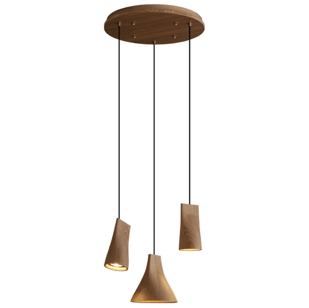 Nordic Tilted Wood Pendant Light - Vakkerlight