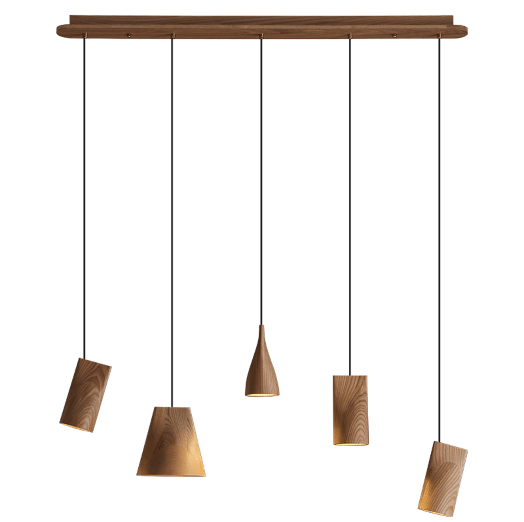 Nordic Tilted Wood Pendant Light - Vakkerlight