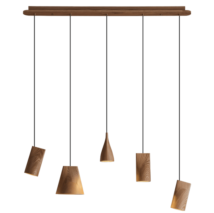 Nordic Tilted Wood Pendant Light - Vakkerlight