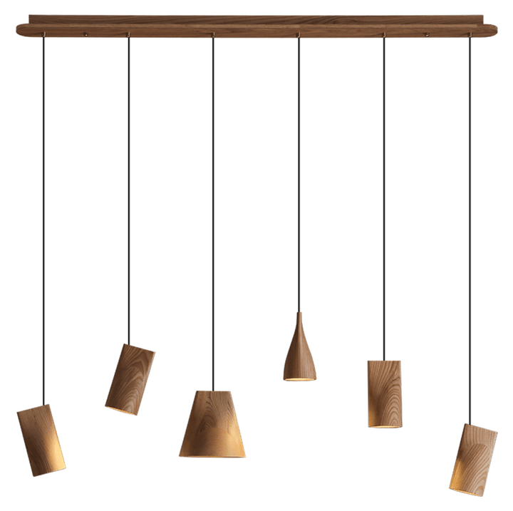Nordic Tilted Wood Pendant Light - Vakkerlight