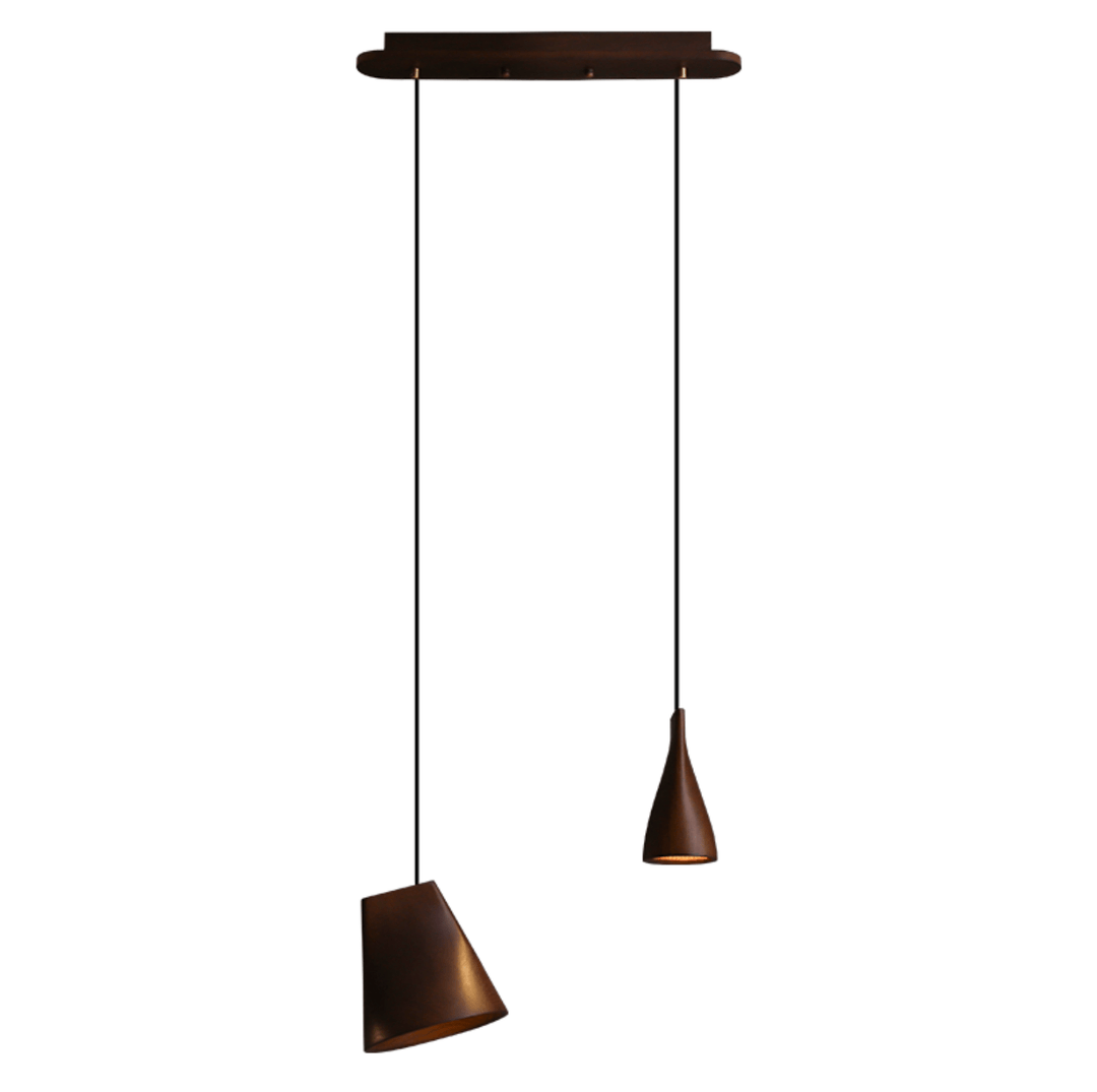 Nordic Tilted Wood Pendant Light - Vakkerlight