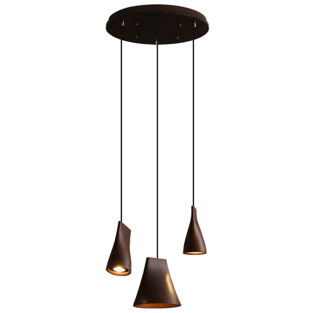 Nordic Tilted Wood Pendant Light - Vakkerlight
