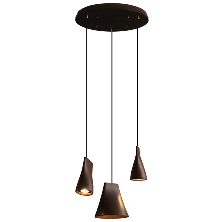 Nordic Tilted Wood Pendant Light - Vakkerlight