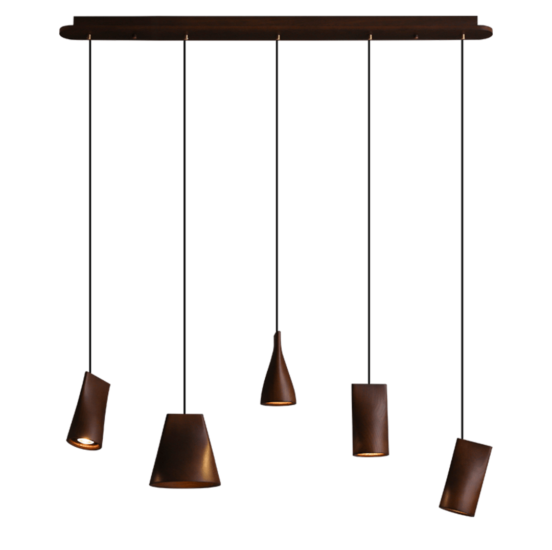 Nordic Tilted Wood Pendant Light - Vakkerlight
