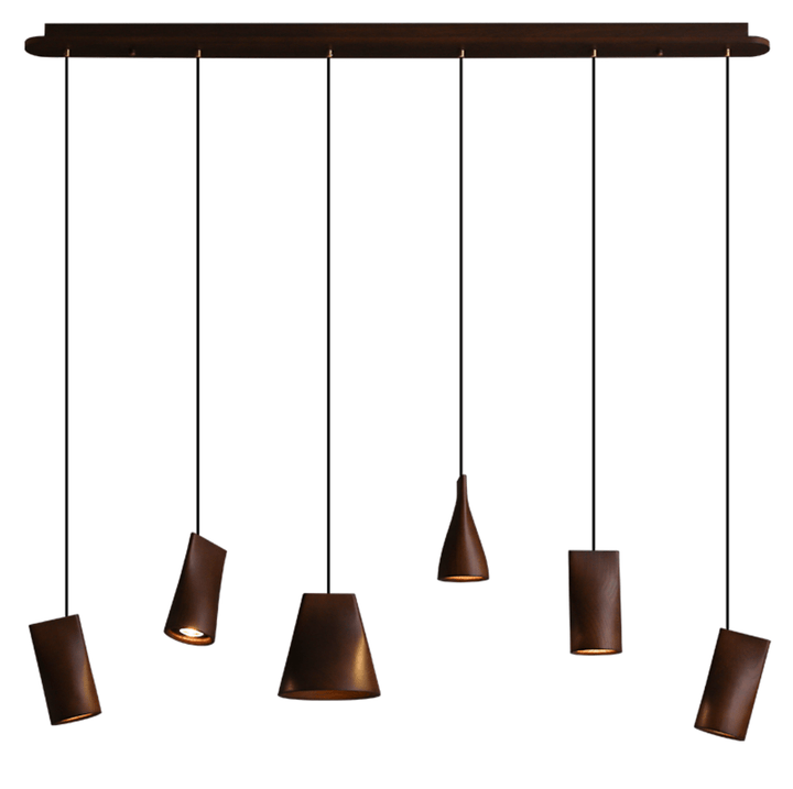 Nordic Tilted Wood Pendant Light - Vakkerlight