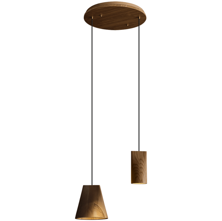 Nordic Tilted Wood Pendant Light - Vakkerlight