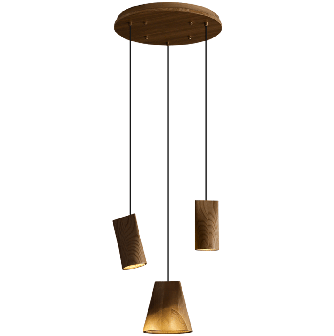 Nordic Tilted Wood Pendant Light - Vakkerlight