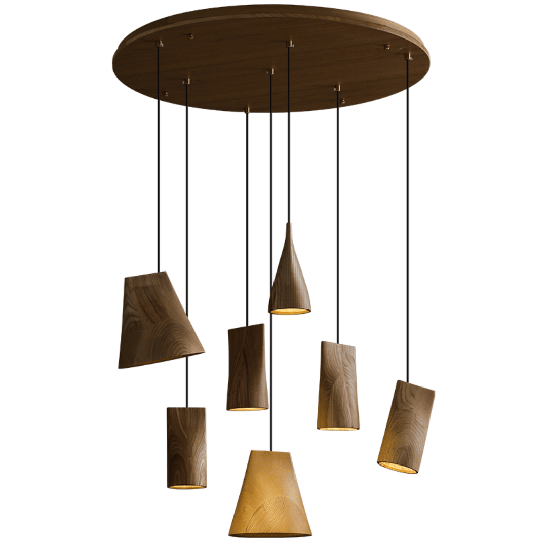 Nordic Tilted Wood Pendant Light - Vakkerlight