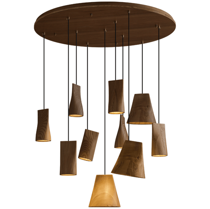 Nordic Tilted Wood Pendant Light - Vakkerlight