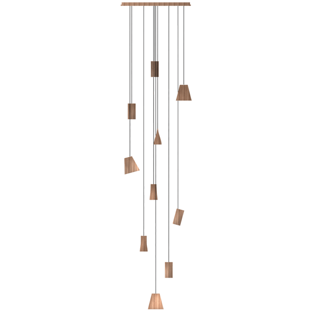 Nordic Tilted Wood Pendant Light - Vakkerlight