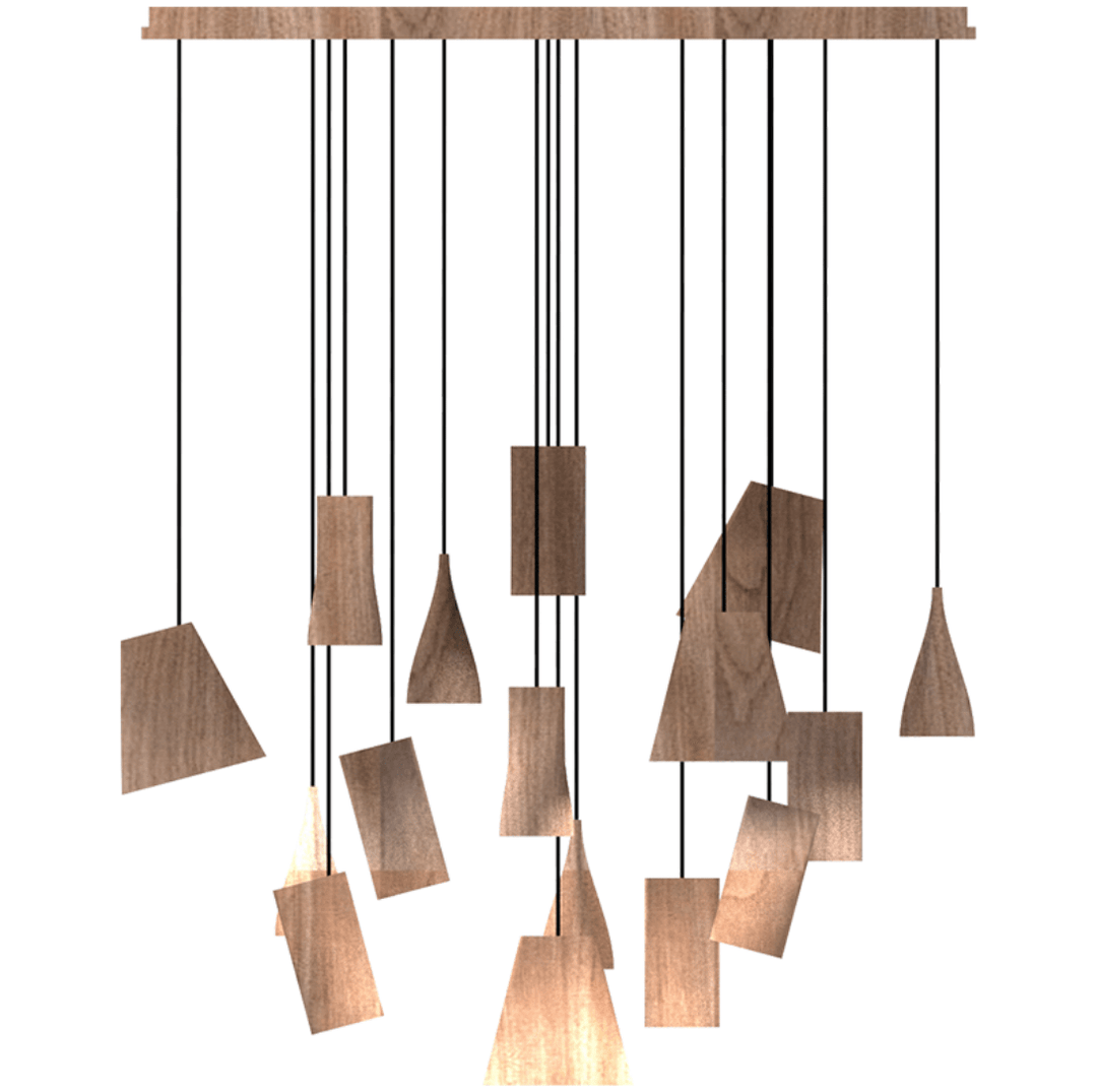 Nordic Tilted Wood Pendant Light - Vakkerlight