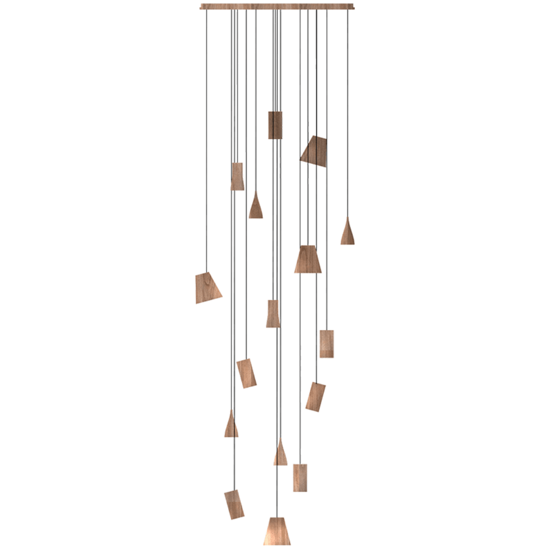 Nordic Tilted Wood Pendant Light - Vakkerlight