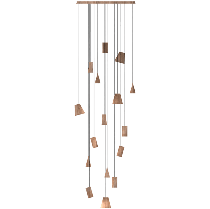 Nordic Tilted Wood Pendant Light - Vakkerlight