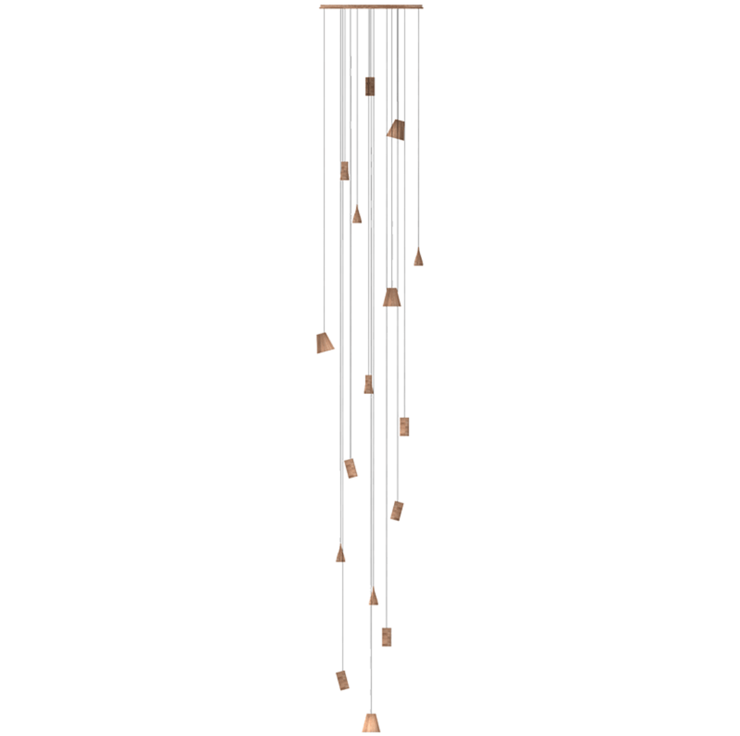 Nordic Tilted Wood Pendant Light - Vakkerlight