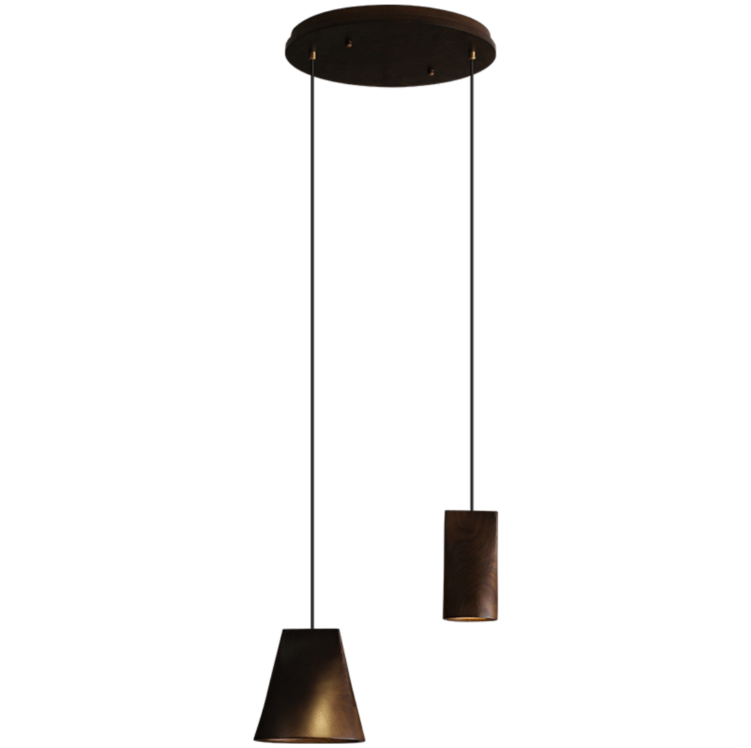 Nordic Tilted Wood Pendant Light - Vakkerlight