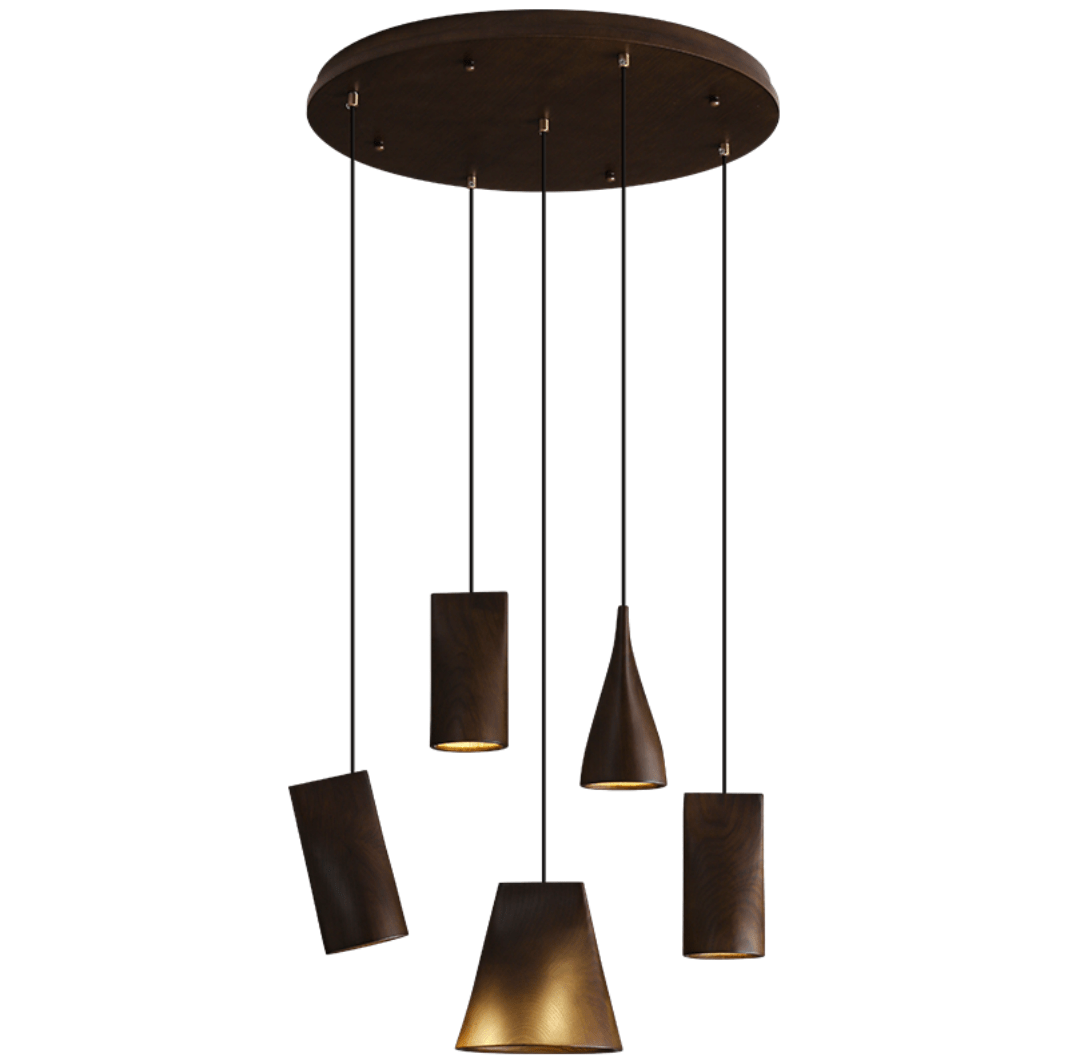 Nordic Tilted Wood Pendant Light - Vakkerlight