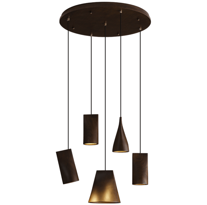 Nordic Tilted Wood Pendant Light - Vakkerlight