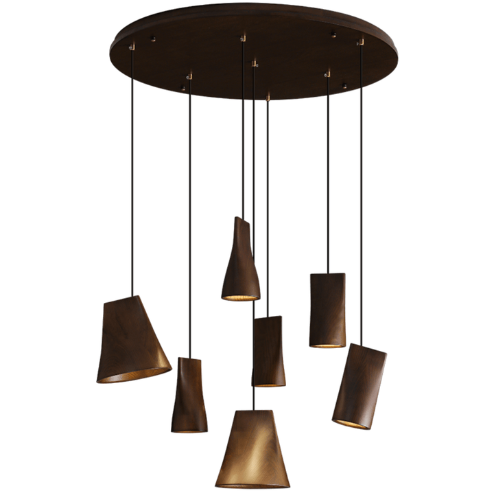 Nordic Tilted Wood Pendant Light - Vakkerlight