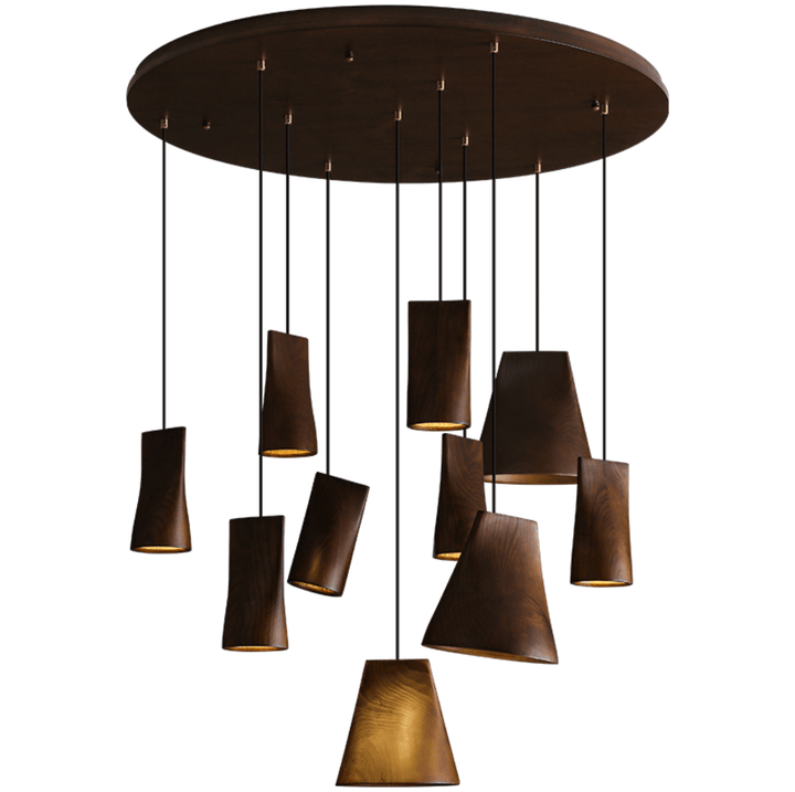 Nordic Tilted Wood Pendant Light - Vakkerlight