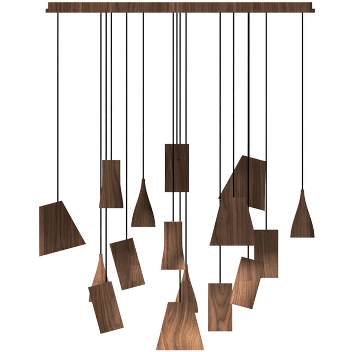 Nordic Tilted Wood Pendant Light - Vakkerlight