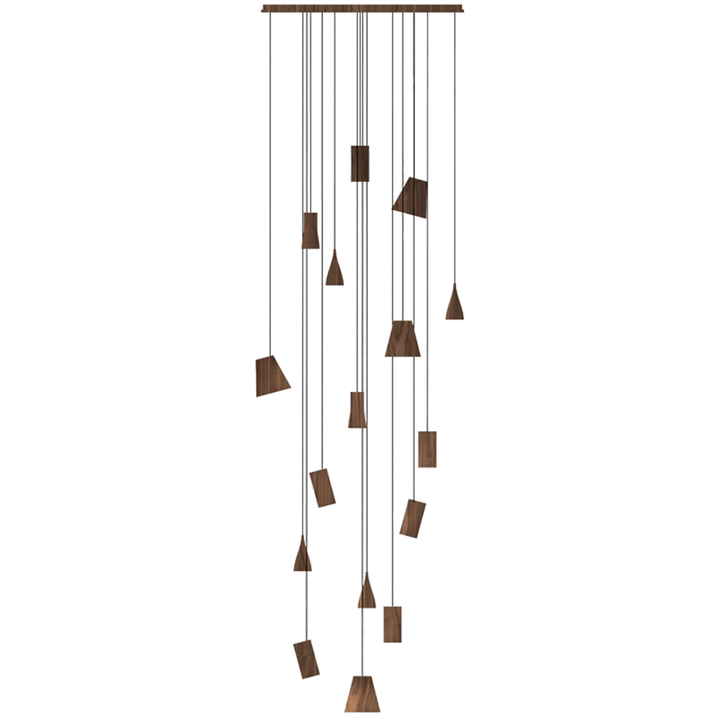 Nordic Tilted Wood Pendant Light - Vakkerlight