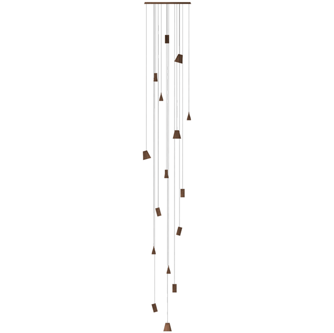 Nordic Tilted Wood Pendant Light - Vakkerlight