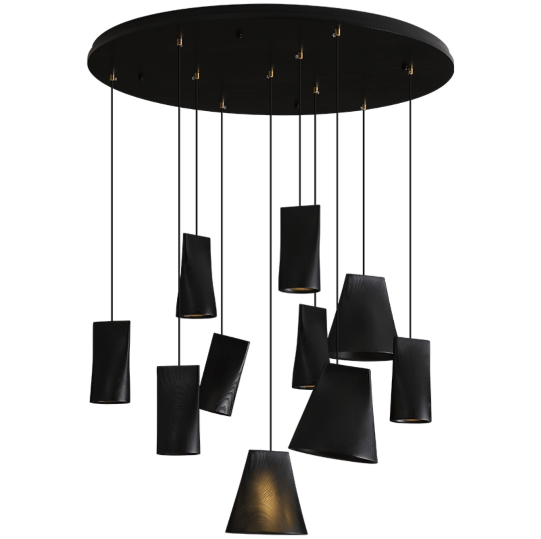 Nordic Tilted Wood Pendant Light - Vakkerlight