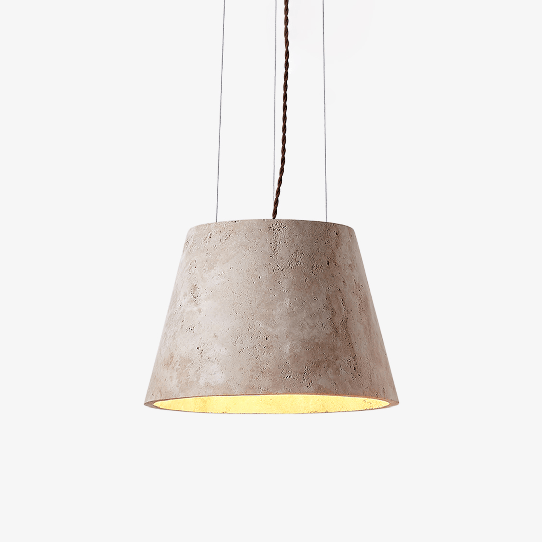 Travertine Cone Pendant Lamp - Vakkerlight