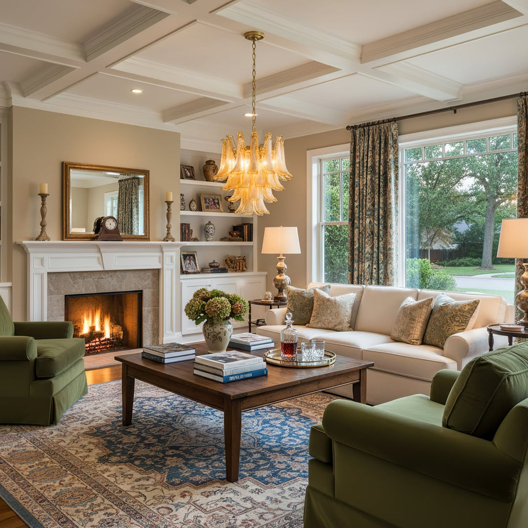 Amber Glass Murano Petals Chandelier - Vakkerlight