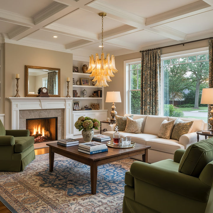 Amber Glass Murano Petals Chandelier - Vakkerlight