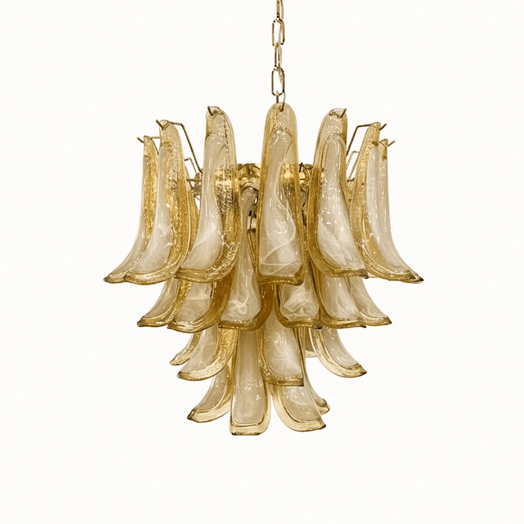Amber Glass Murano Petals Chandelier - Vakkerlight
