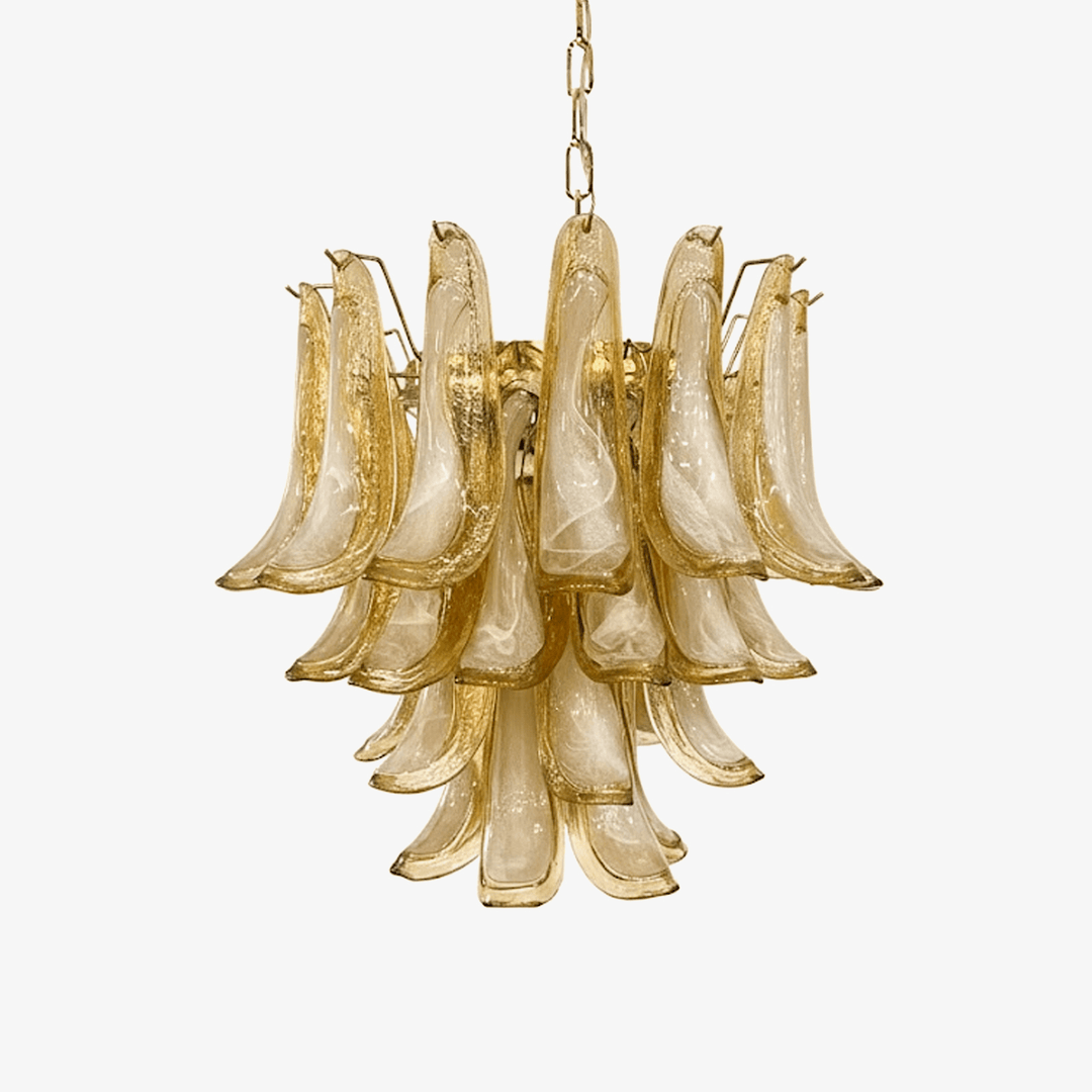 Amber Glass Murano Petals Chandelier - Vakkerlight