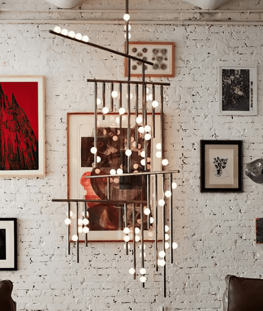 Brass Glass Drop Chandelier - Vakkerlight